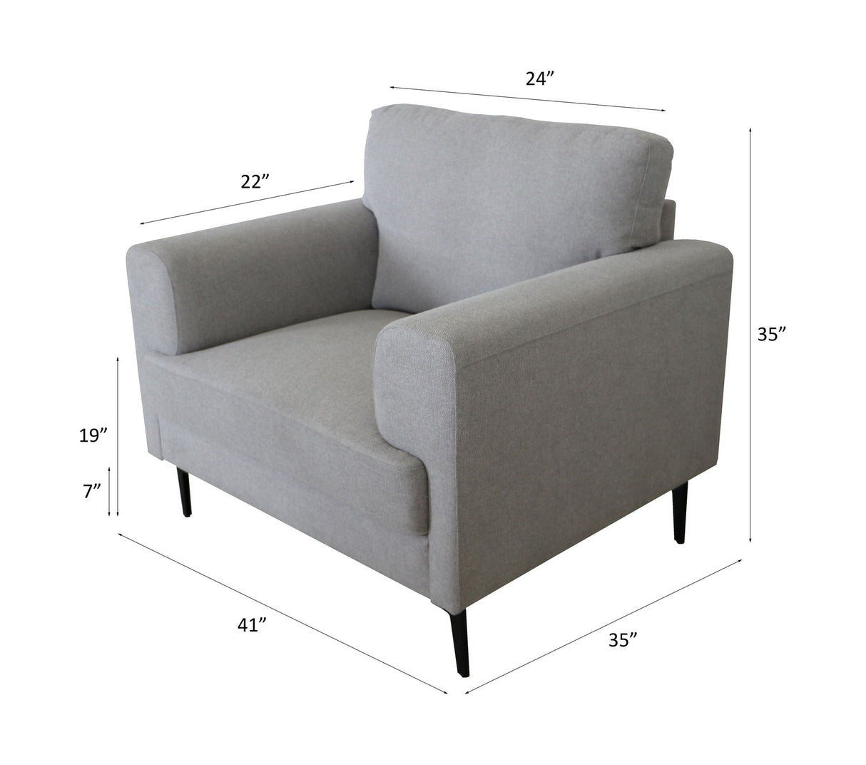 Kyrene - Chair - Light Gray Linen