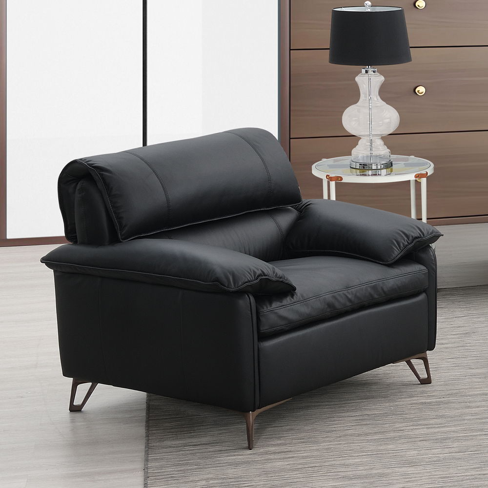 Eilene - Chair - Black Top Grain Leather