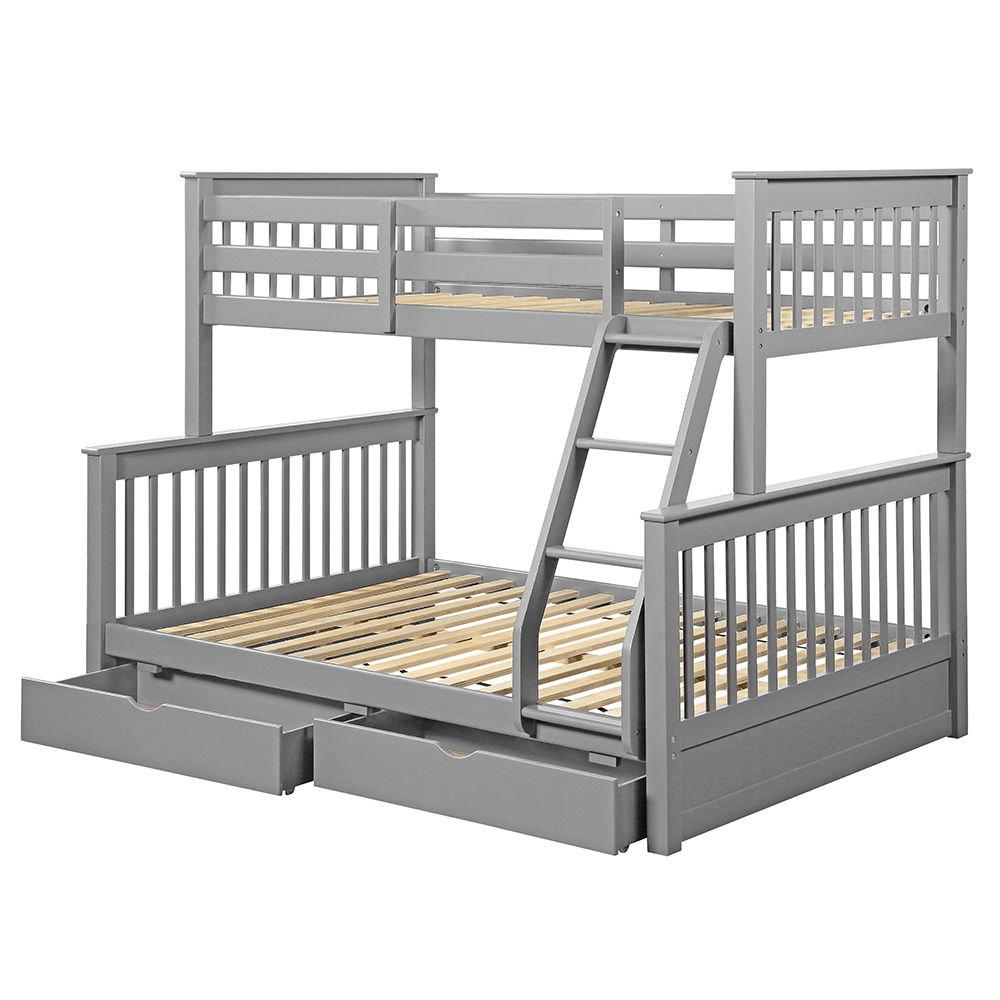 Haley II - Twin Over Full Bunk Bed With Storage