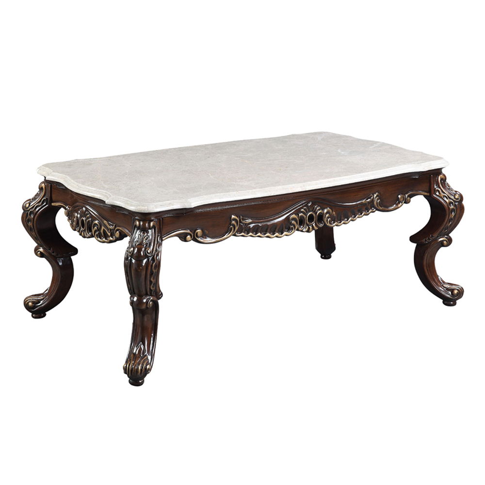 Benbek - Coffee Table - Marble & Antique Oak