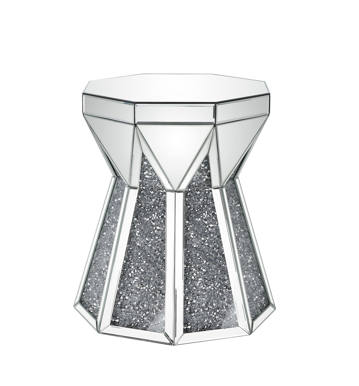 Noralie - End Table - Mirrored & Faux Diamonds