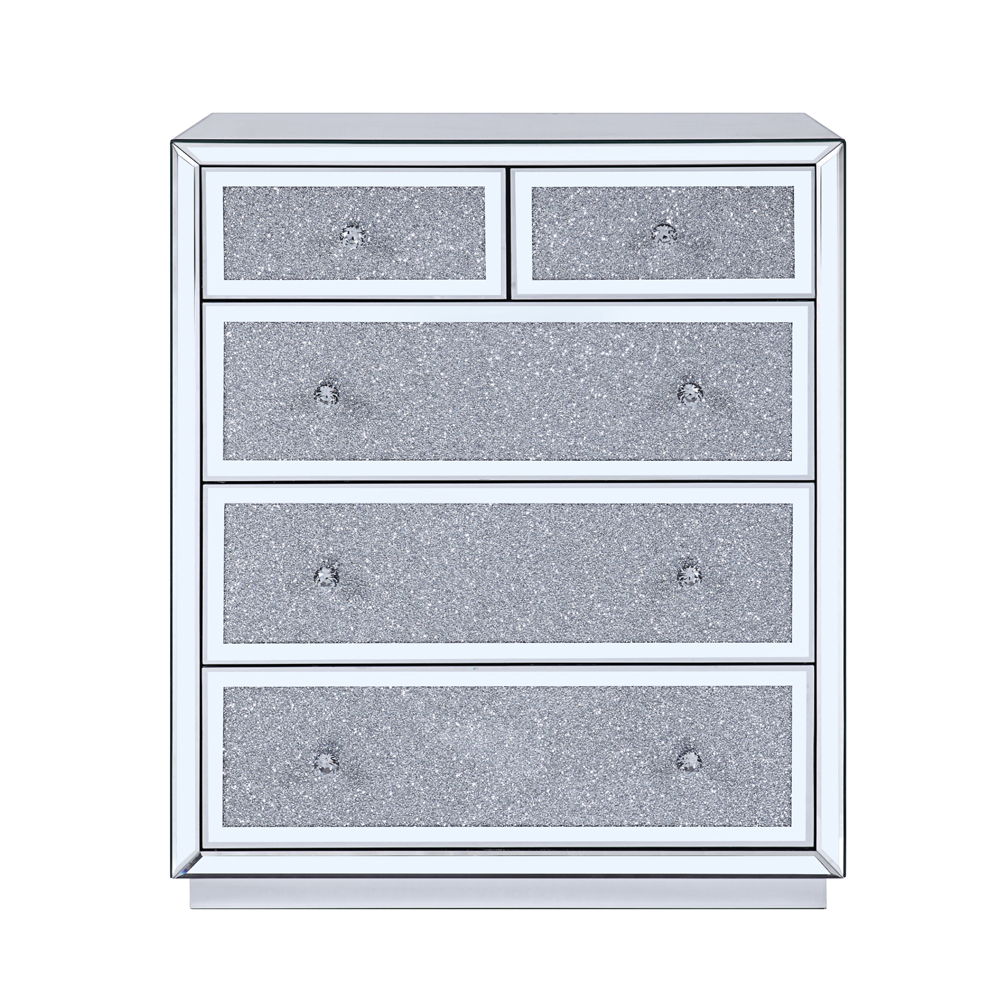 Noralie - Console Cabinet - Faux Diamonds & Mirrored