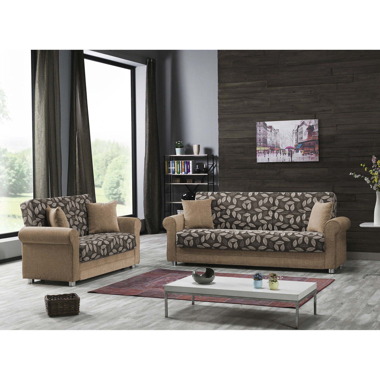 Ottomanson Rio Grande - Upholstered Convertible Loveseat With Storage