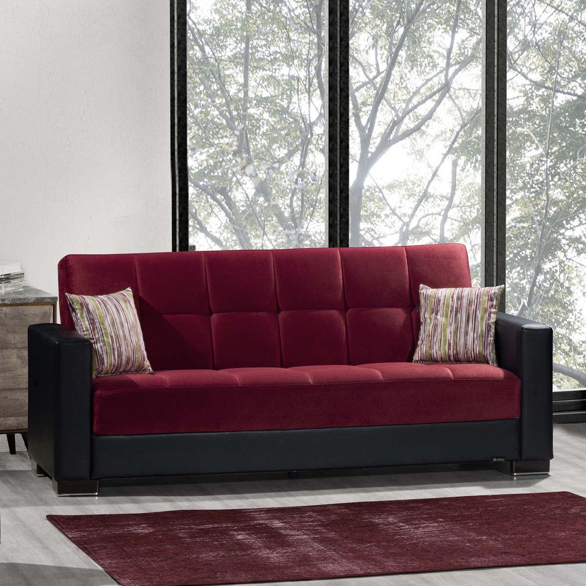 Ottomanson Armada - Upholstered Convertible Sofabed With Storage - Microfiber