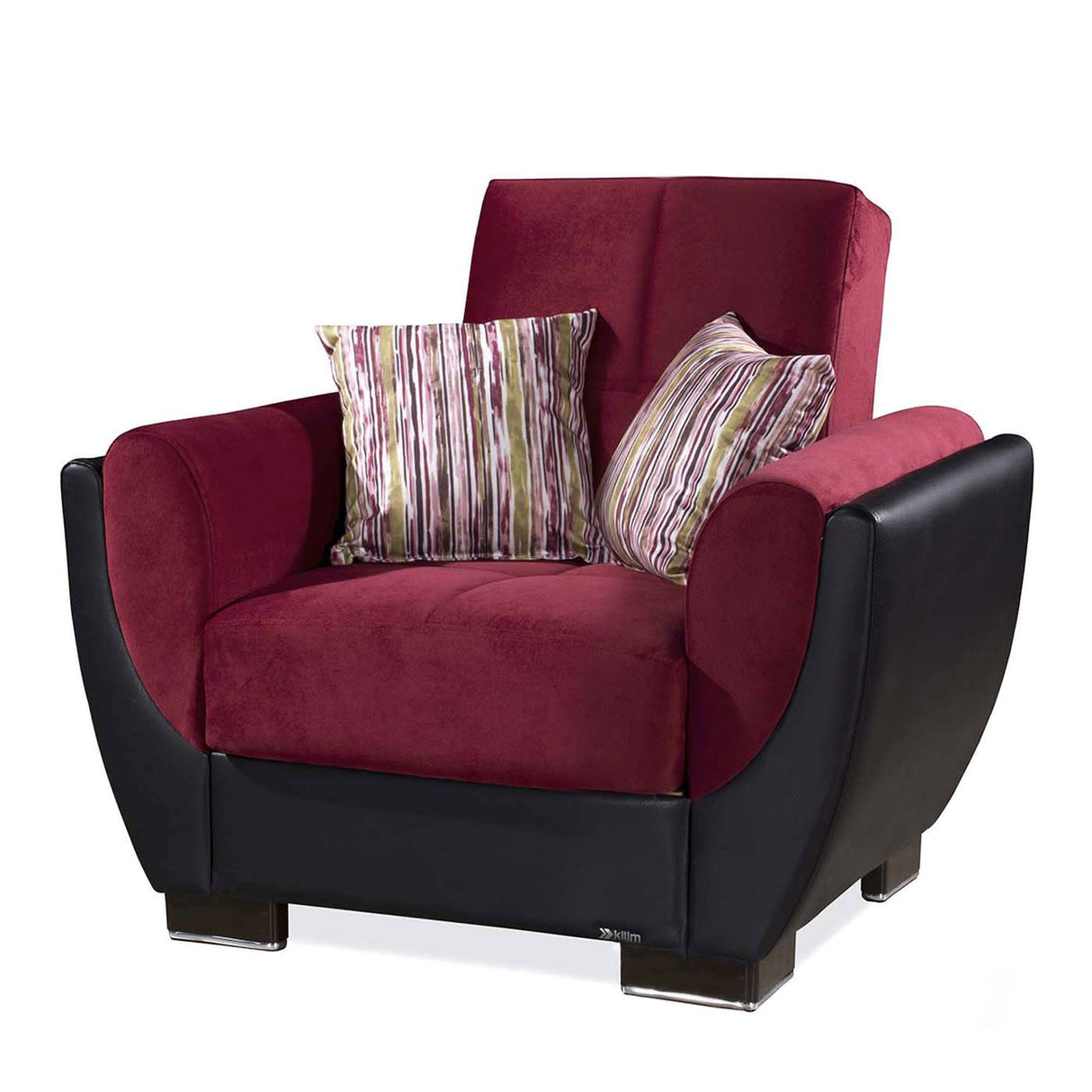 Ottomanson Armada Air - Upholstered Convertible Armchair With Storage - Microfiber