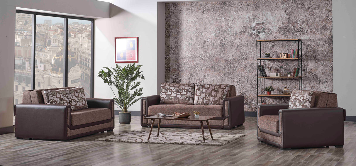 Ottomanson Mondomax - Upholstered Convertible Loveseat With Storage