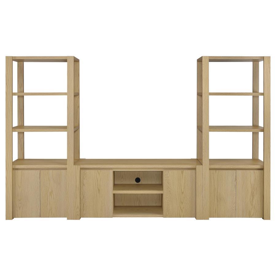 Laurelton - 3 Piece Entertainment Center TV Stand - Light Oak