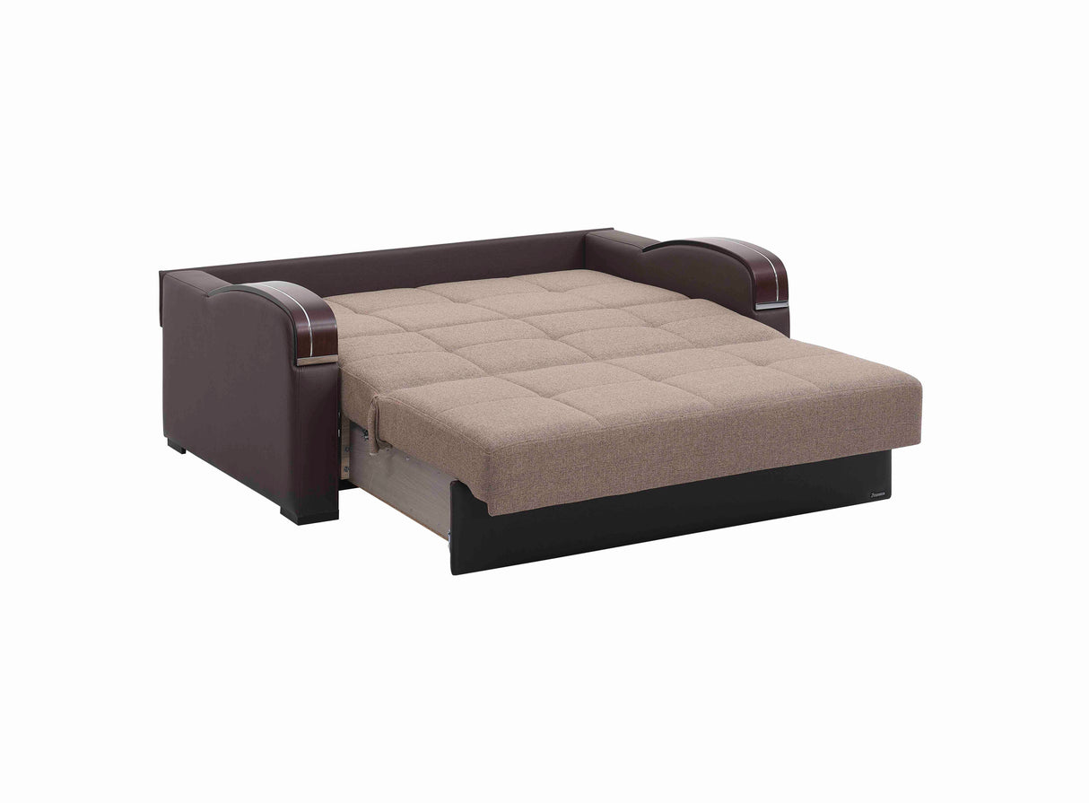 Ottomanson Sleep Plus - Upholstered Convertible Loveseat With Storage