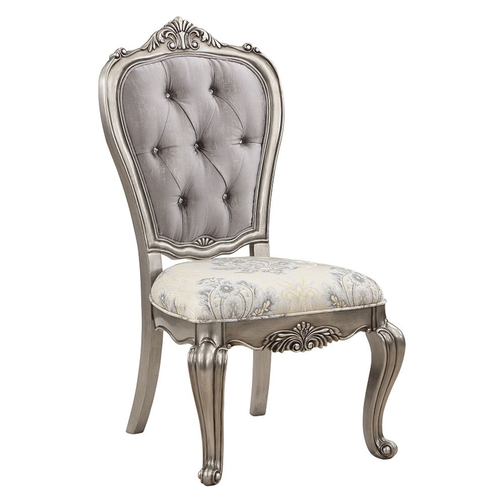 Ariadne - Side Chair (Set of 2) - Velvet & Antique Platinum