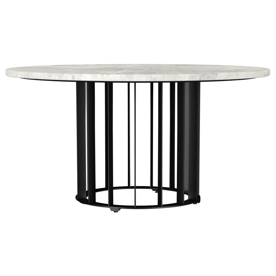 Haven - Round Genuine White Marble Top Table