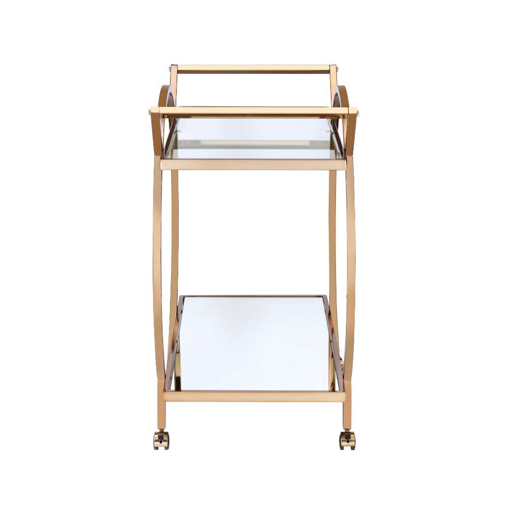 Traverse - Serving Cart - Mirrored & Champagne