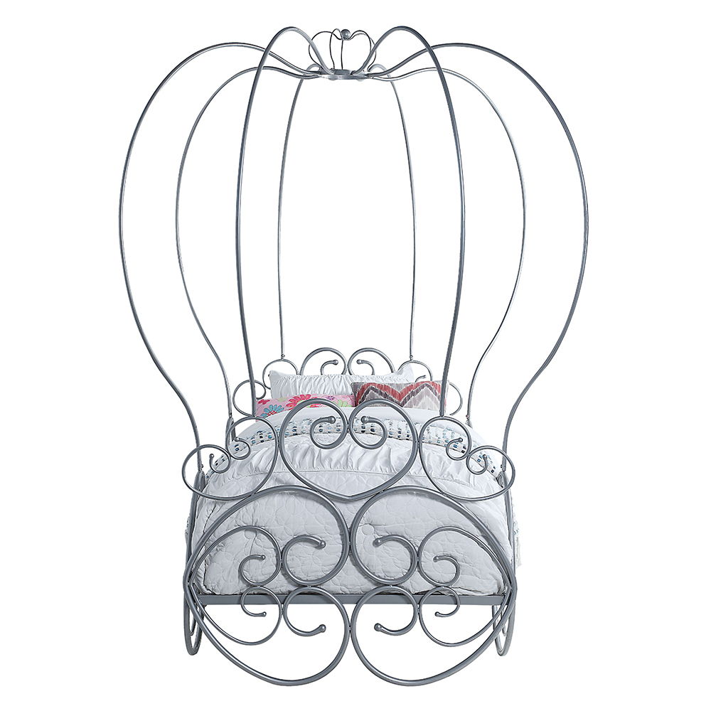 Priya - Twin Bed With Canopy - Silver