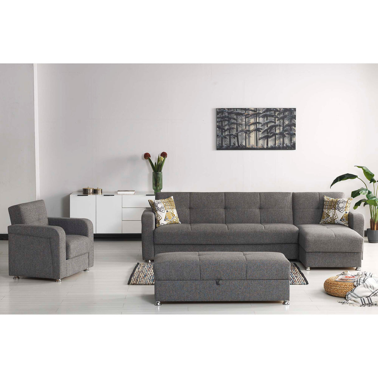 Ottomanson Harmony - Upholstered Convertible Sectional With Storage