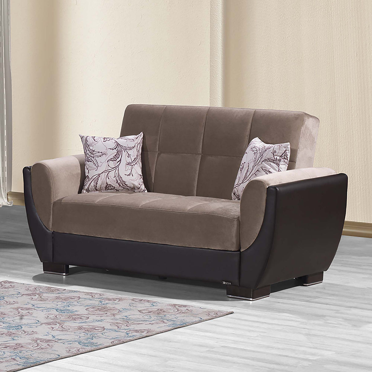 Ottomanson Armada Air - Upholstered Convertible Loveseat With Storage