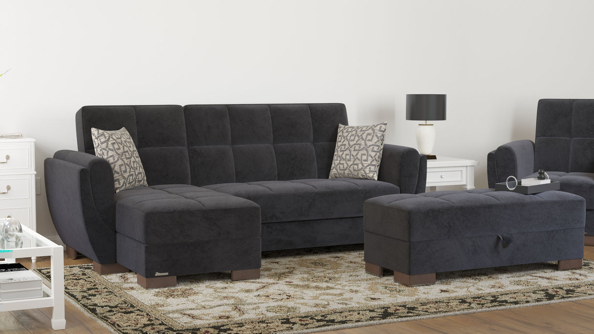 Ottomanson Armada Air - Upholstered Convertible Chaise Lounge With Storage - Microfiber