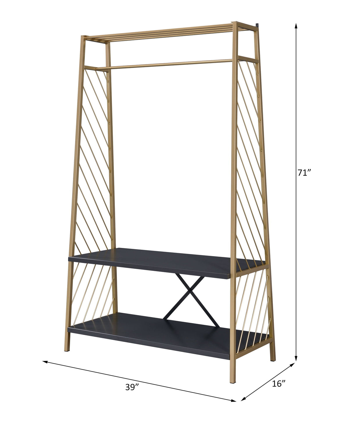 Pahor - Hall Tree - Gold & Black