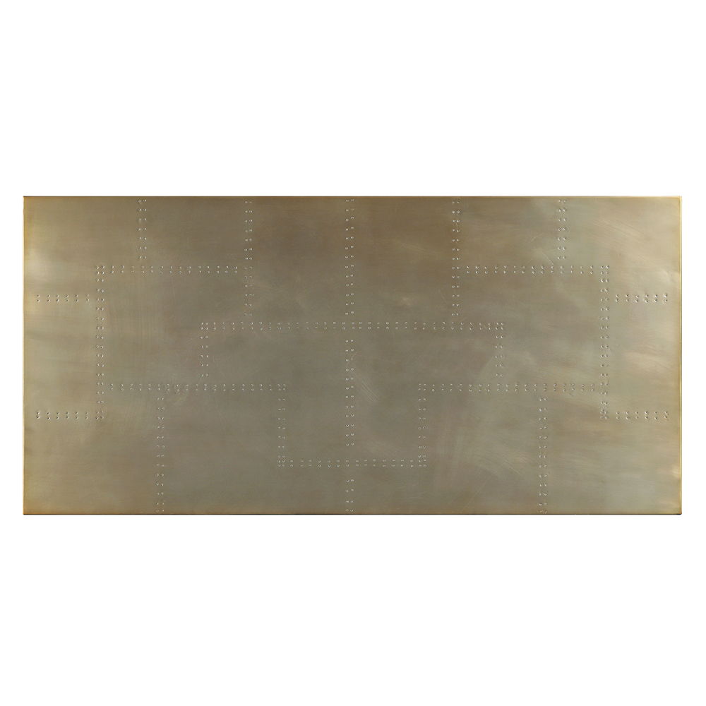 Jennavieve - Executive Writing Desk - Gold Aluminum