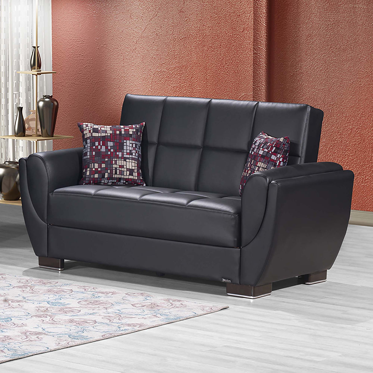 Ottomanson Armada Air - Upholstered Convertible Loveseat With Storage