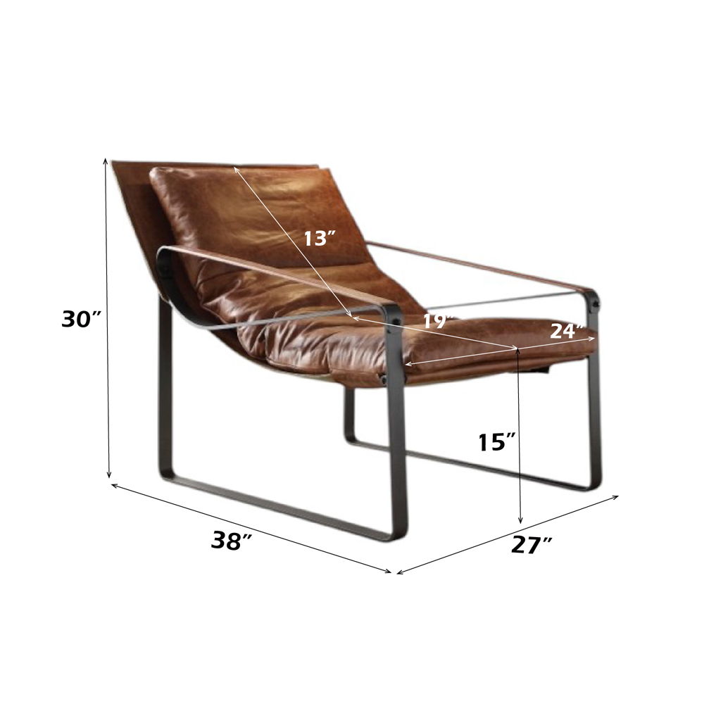 Quoba - Accent Chair - Cocoa Top Grain Leather