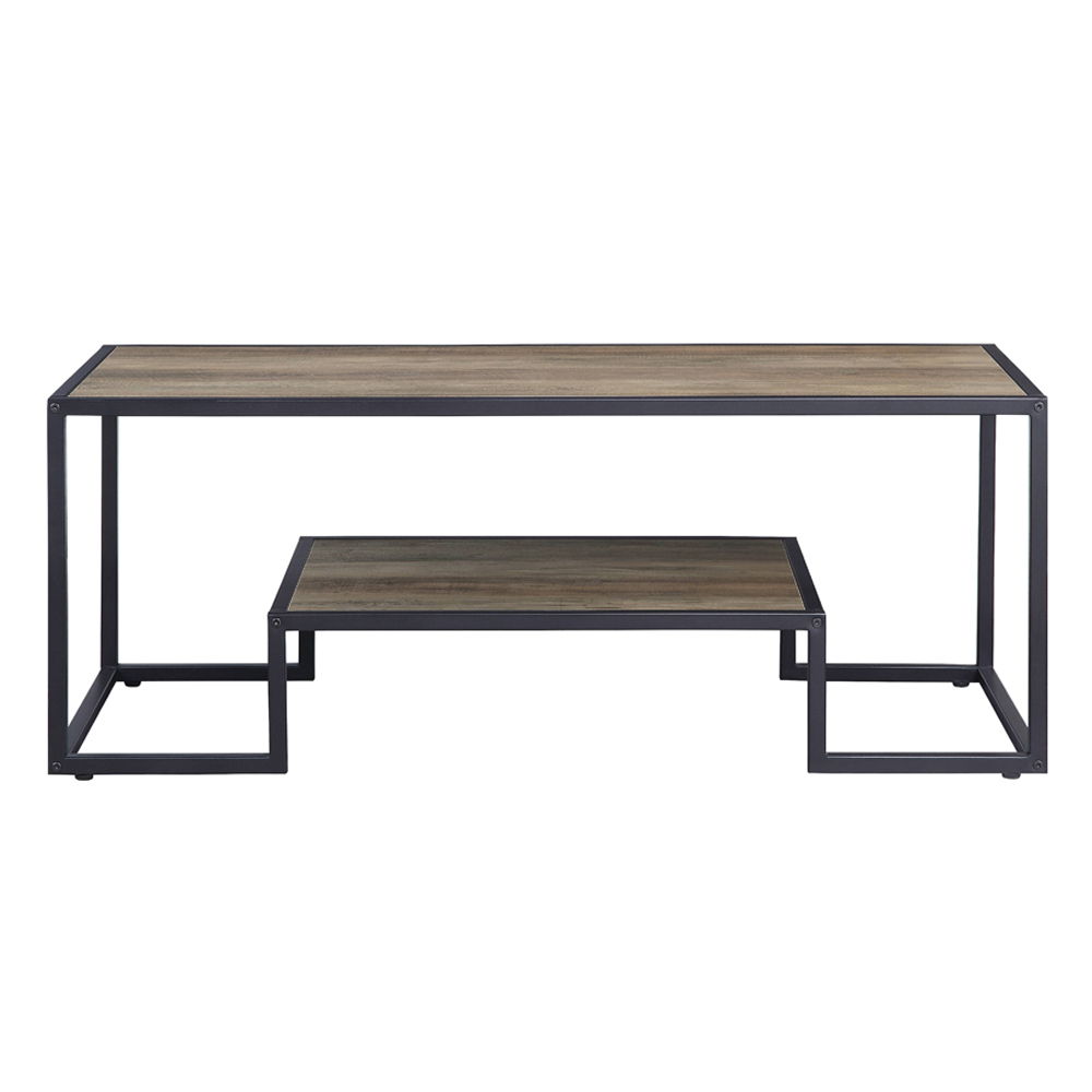 Idella - Coffee Table - Rustic Oak & Black