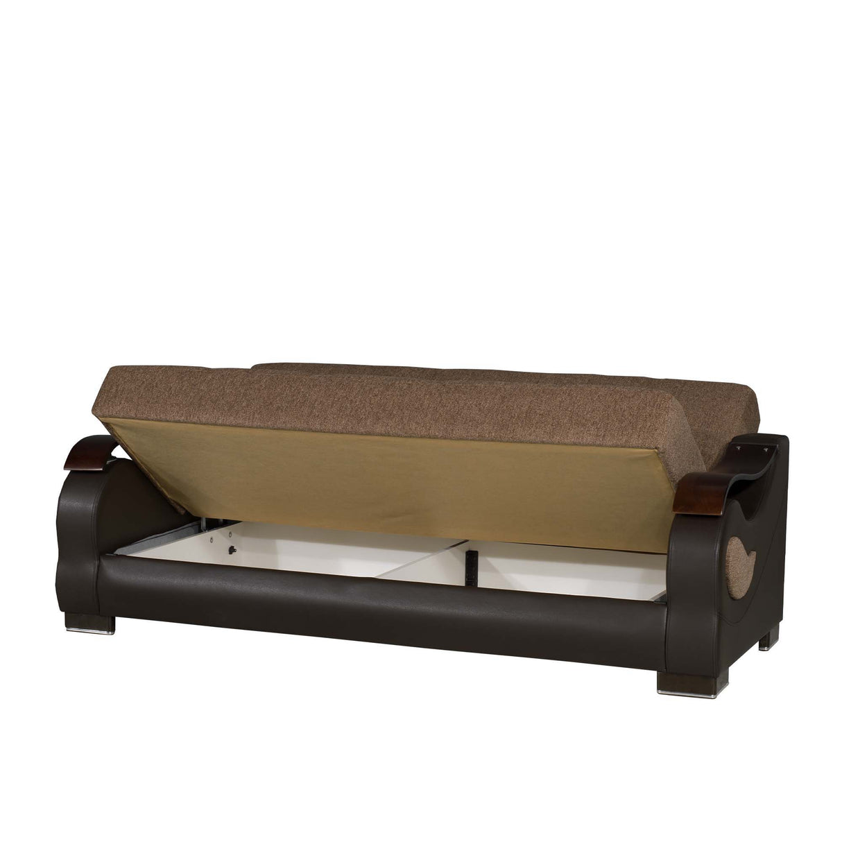 Ottomanson Metroplex - Upholstered Convertible Sofabed With Storage - Brown