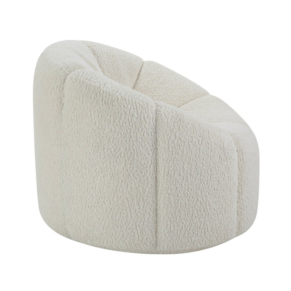 Osmash - Chair With Swivel - White Teddy Sherpa