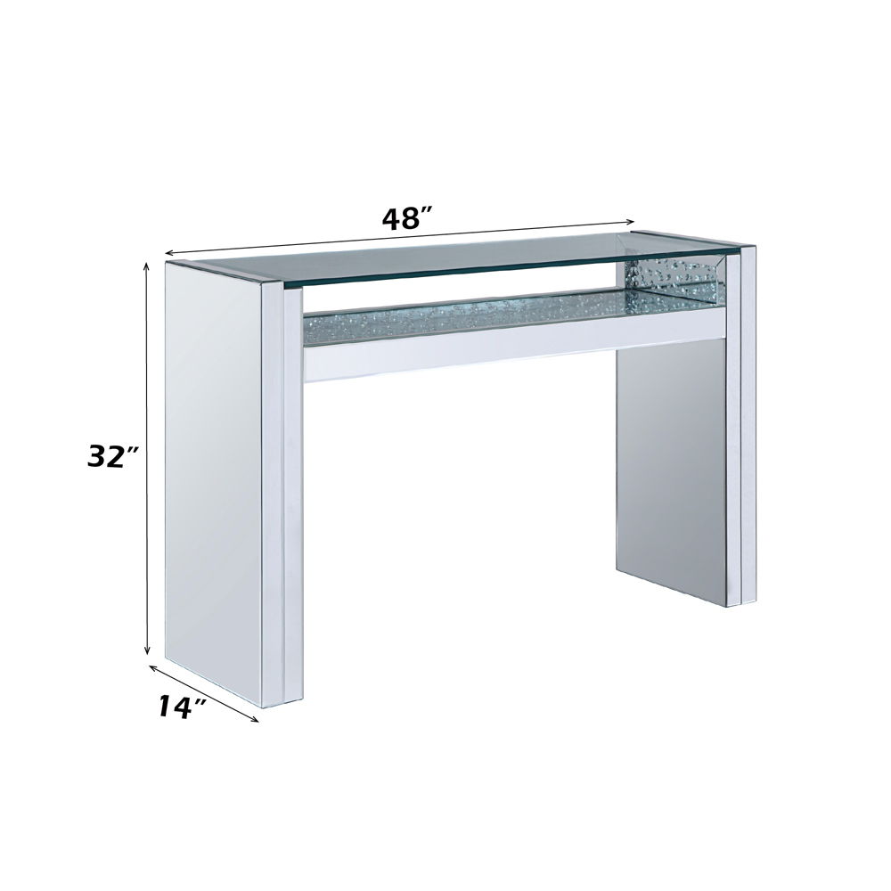 Nysa - Sofa Table - Mirrored & Faux Crystals