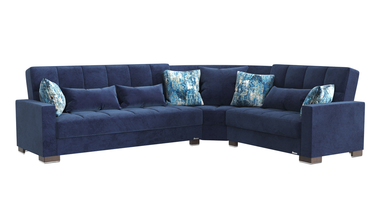 Ottomanson Armada - Upholstered Convertible Sectional With Storage - Microfiber