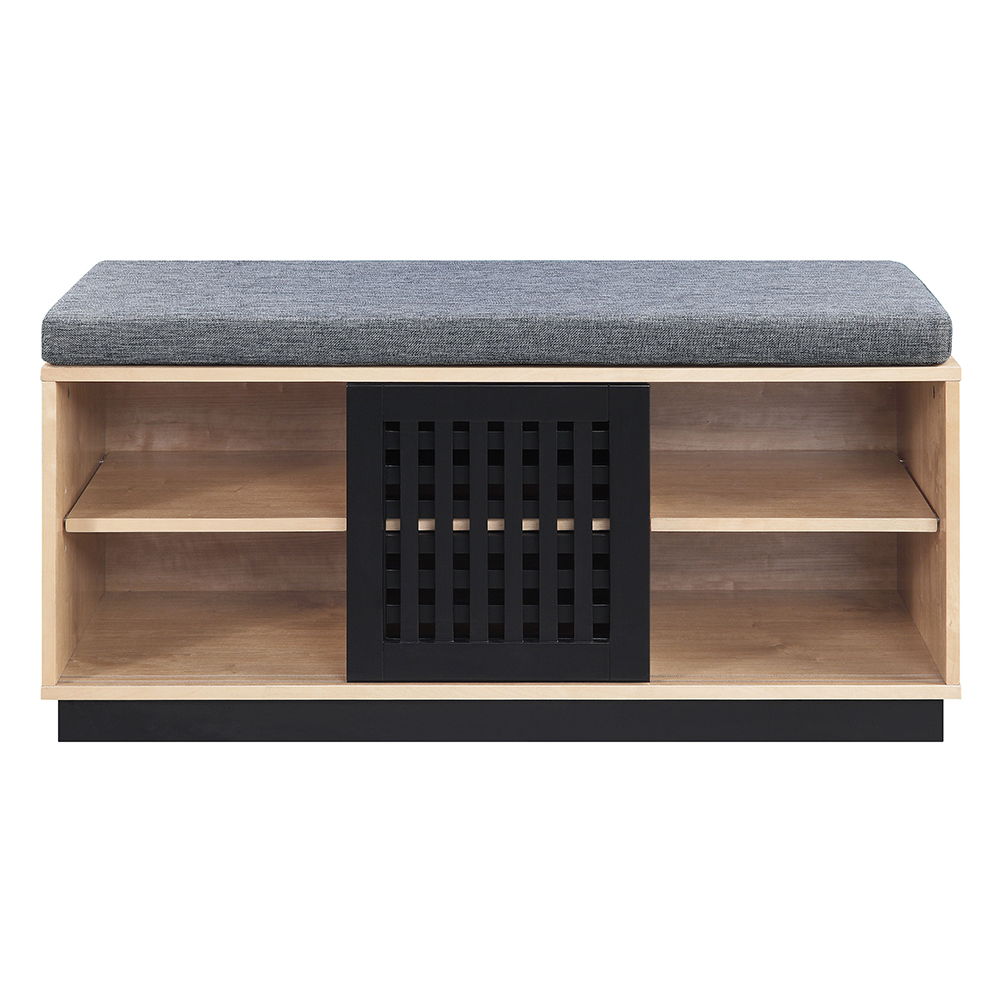 Gamaliel - Bench With Storage - Oak & Espresso