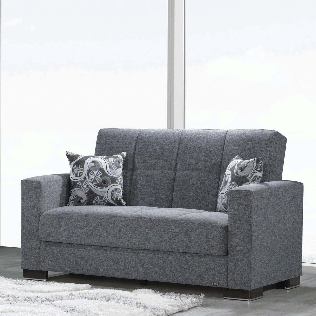 Ottomanson Armada - Upholstered Convertible Loveseat With Storage - Polyester