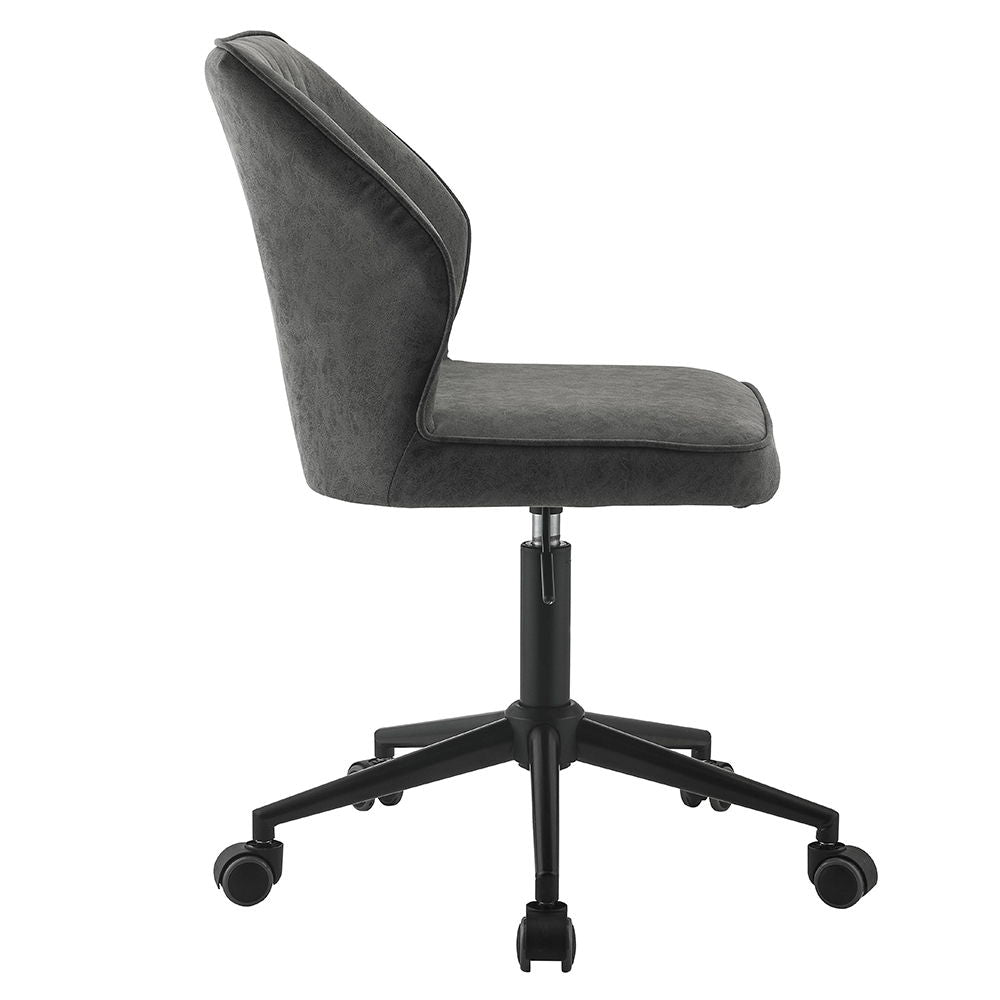 Pakuna - Office Chair - Vintage Gray Synthetic Leather & Black