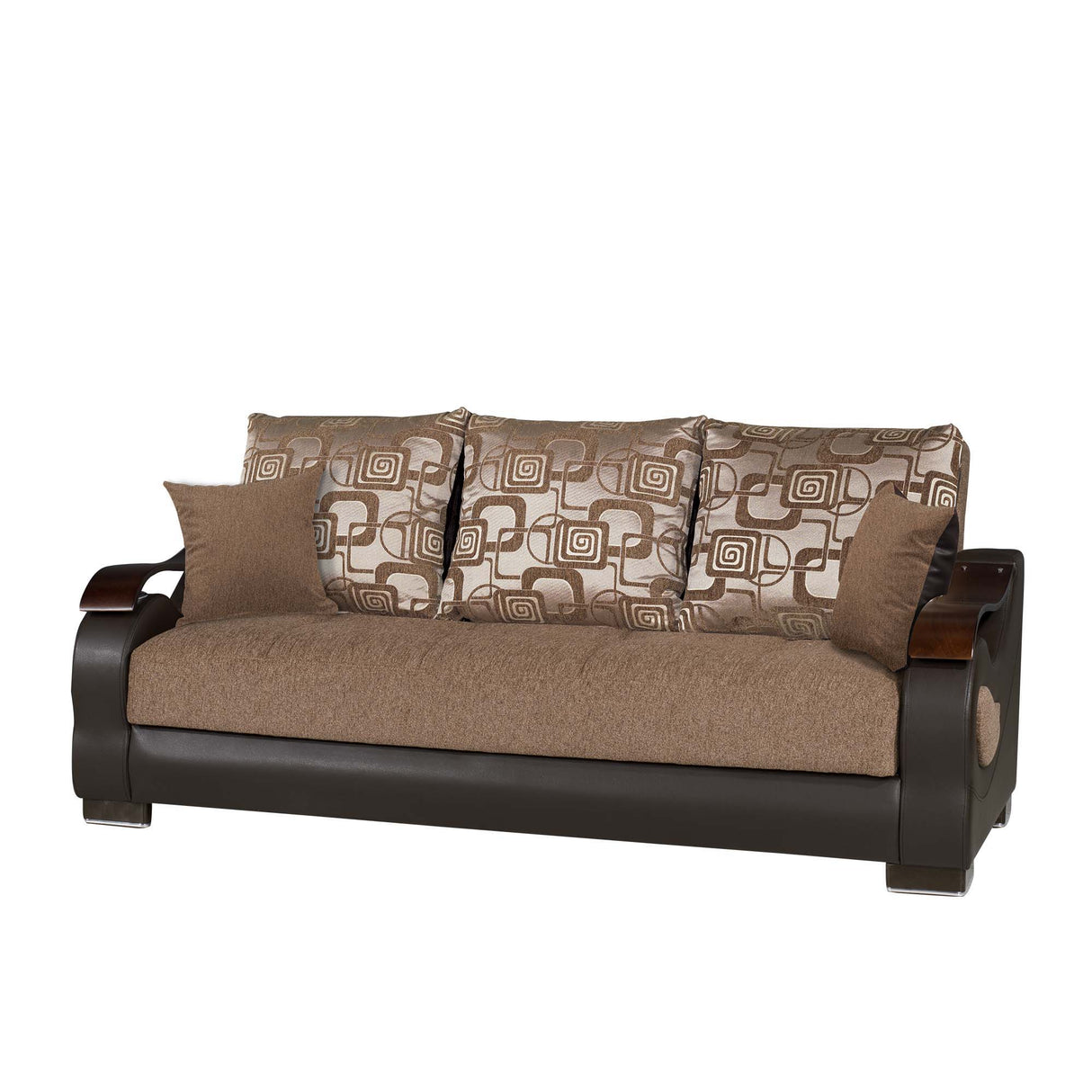 Ottomanson Metroplex - Upholstered Convertible Sofabed With Storage - Brown