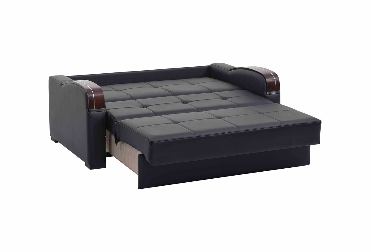 Ottomanson Sleep Plus - Upholstered Convertible Loveseat With Storage