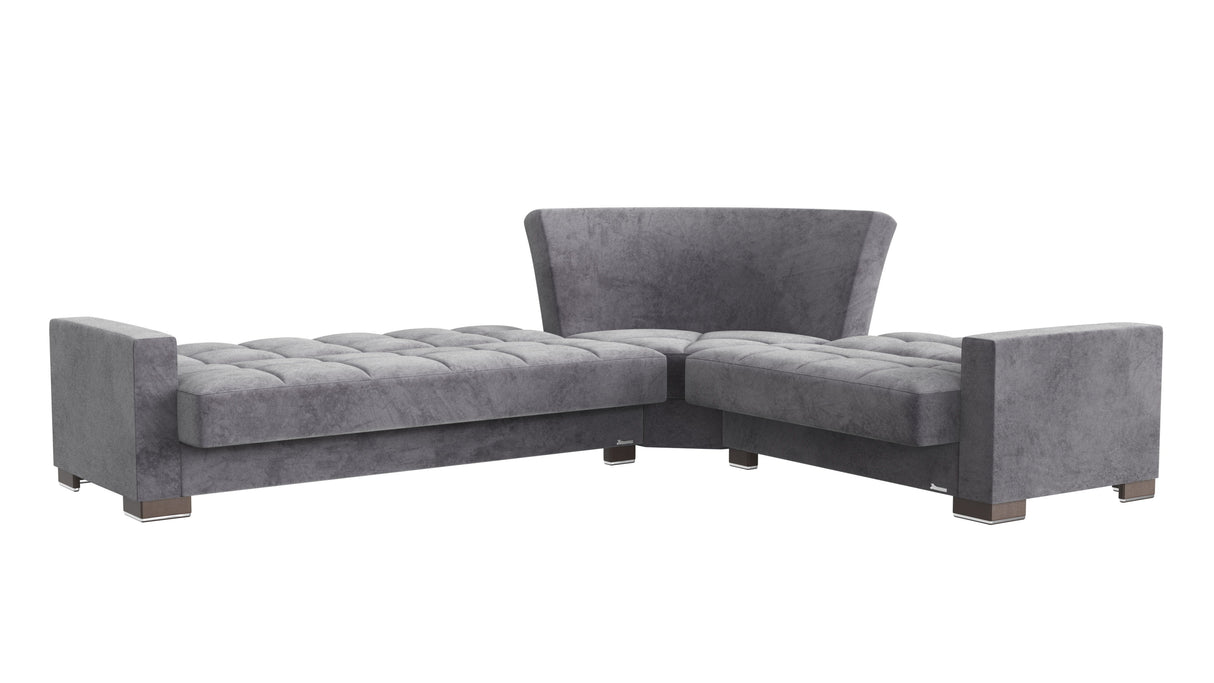 Ottomanson Armada - Upholstered Convertible Sectional With Storage - Microfiber
