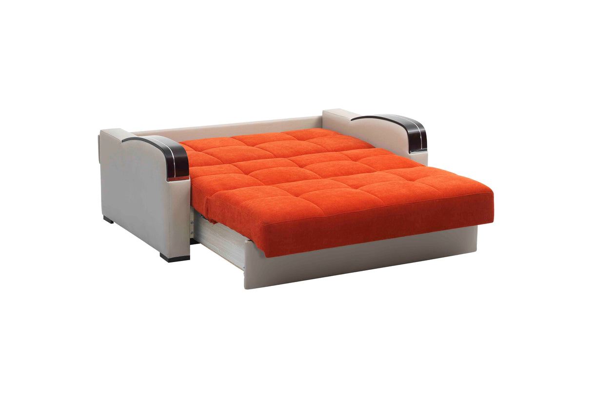 Ottomanson Sleep Plus - Upholstered Convertible Loveseat With Storage