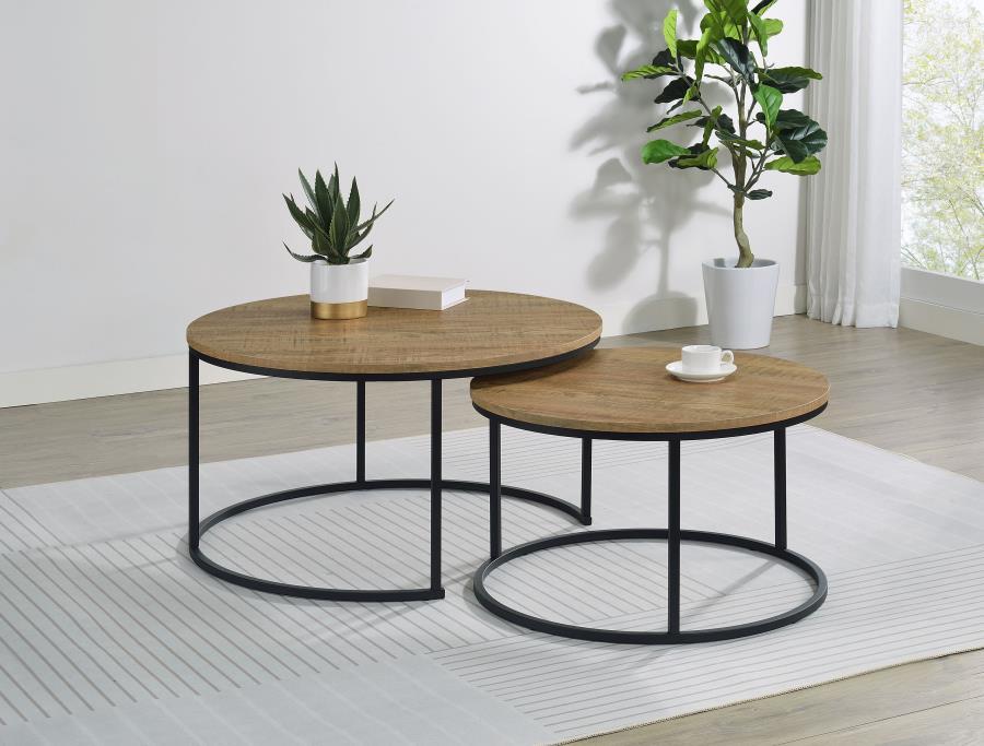 Lainey - 2 Piece Round Nesting Coffee Table - Mango
