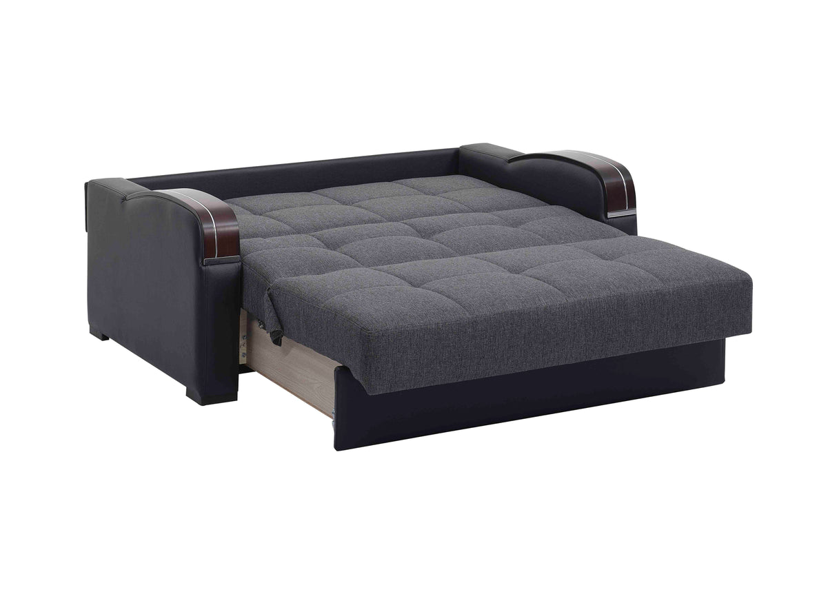 Ottomanson Sleep Plus - Upholstered Convertible Loveseat With Storage