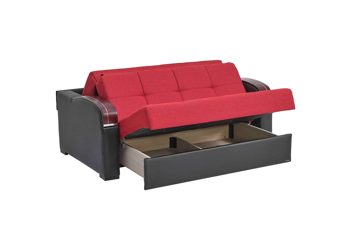 Ottomanson Sleep Plus - Upholstered Convertible Loveseat With Storage