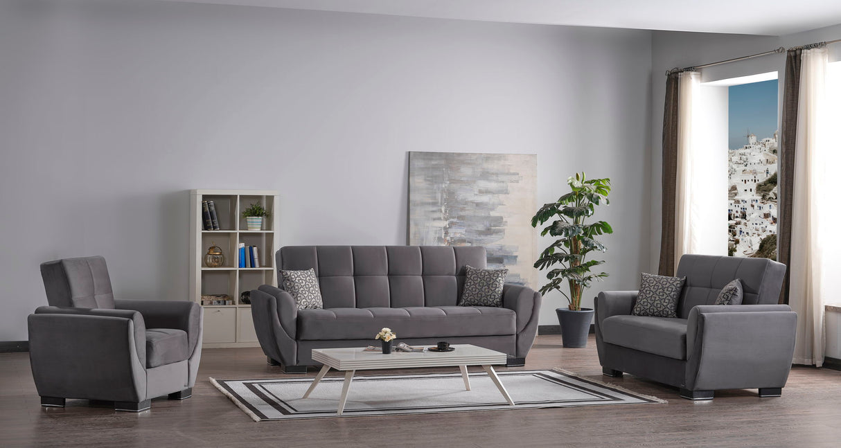 Ottomanson Armada Air - Upholstered Convertible Armchair With Storage - Microfiber