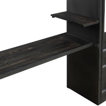 Cargo - Twin Loft Bed With Desk & Wardrobe - Gunmetal
