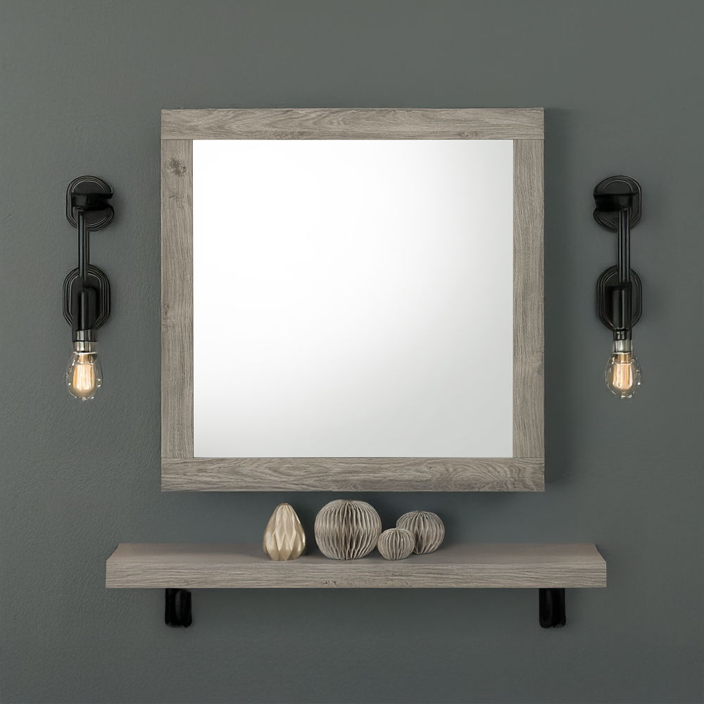Mari - Mirror - Light Gray Finish