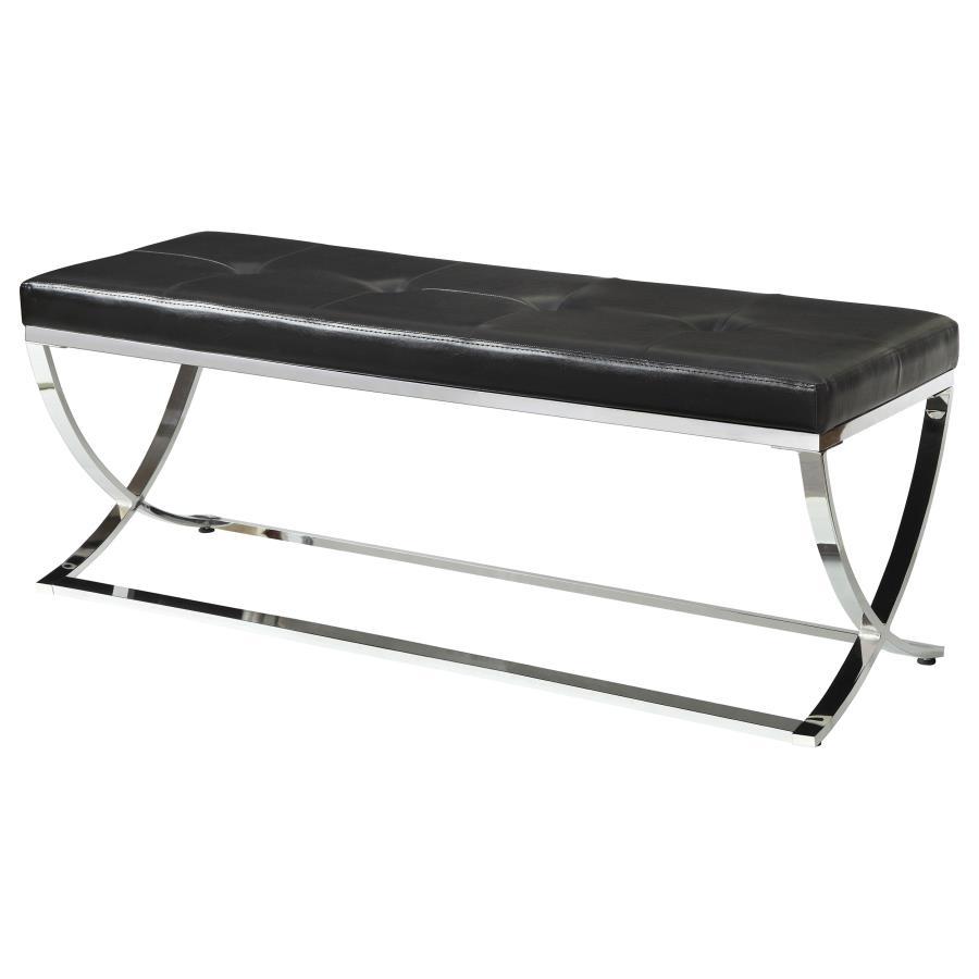 Walton - Leatherette Upholstered Tufted Accent Bench