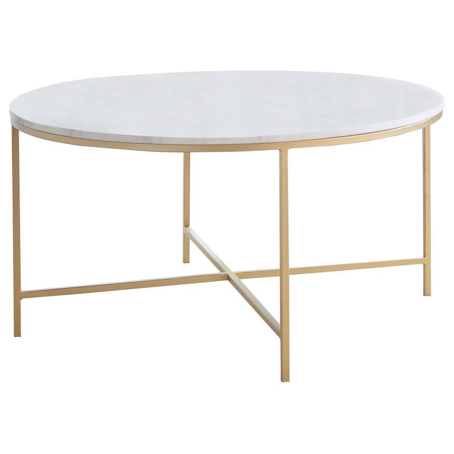 Ellison - Round Marble Coffee And End Table Set