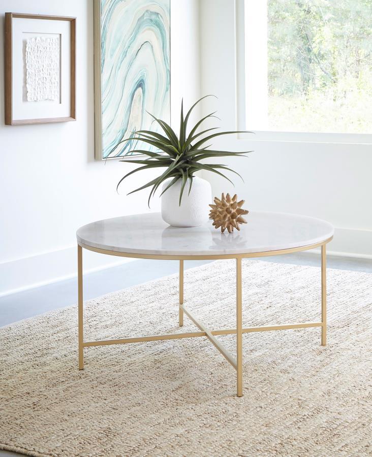 Ellison - Round Marble Top Table