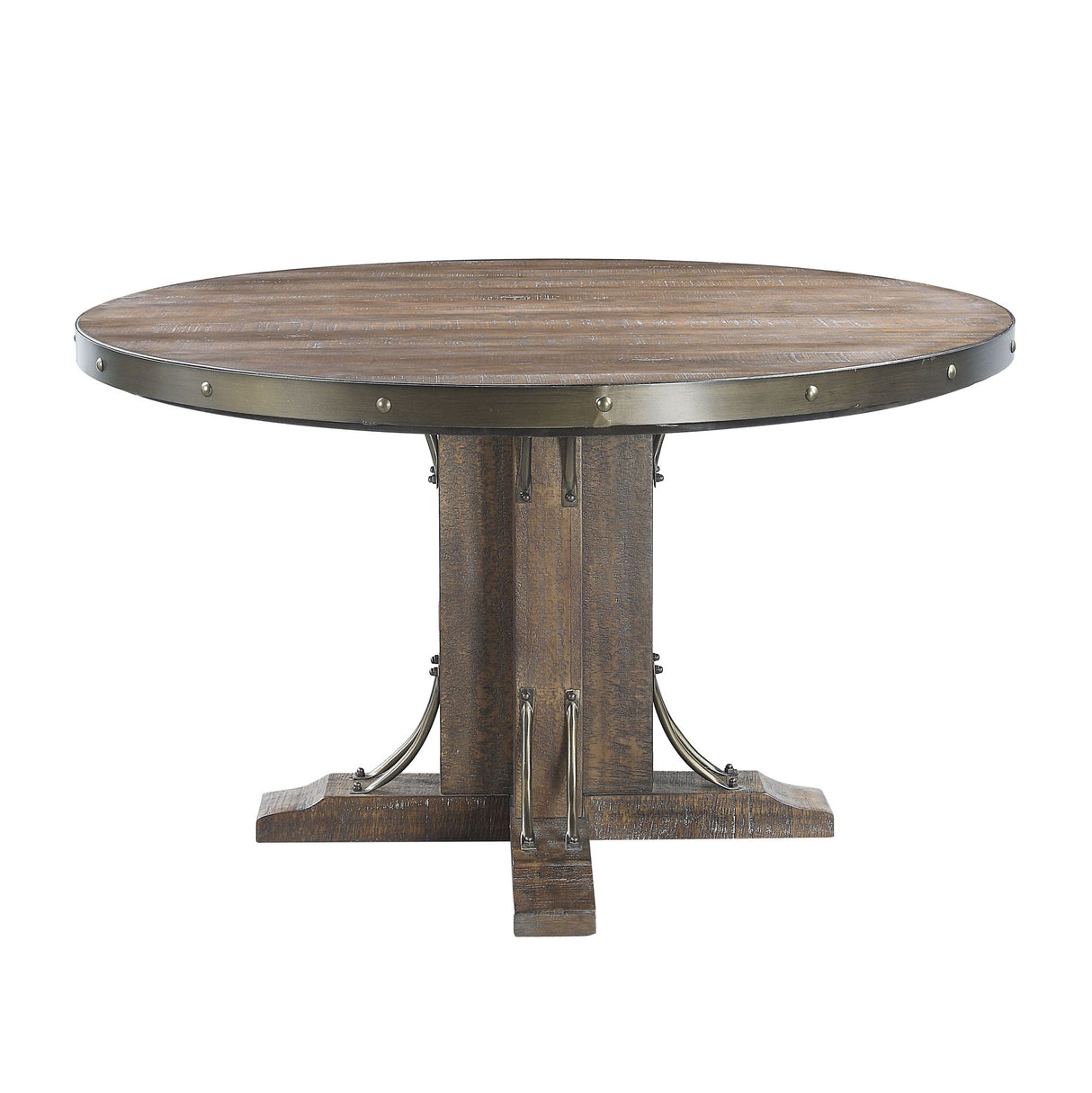 Raphaela - Round Dining Table - Weathered Cherry