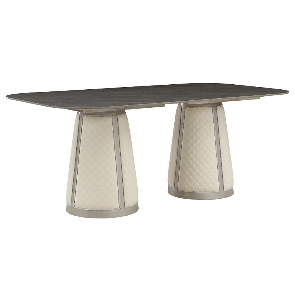 Kasa - Dining Table - Sintered Stone Top & Champagne