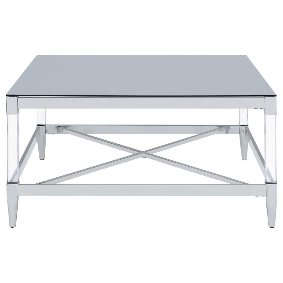 Lindley - Square Tempered Mirror Acrylic Table