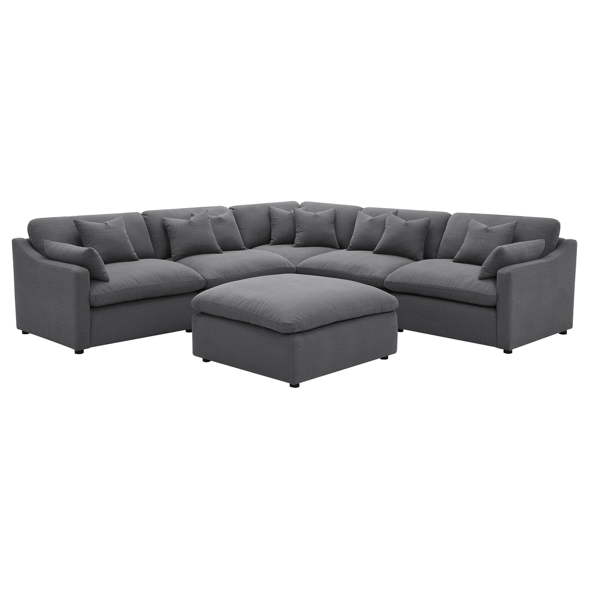 Hobson - Upholstered Modular Sectional Sofa With Ottoman