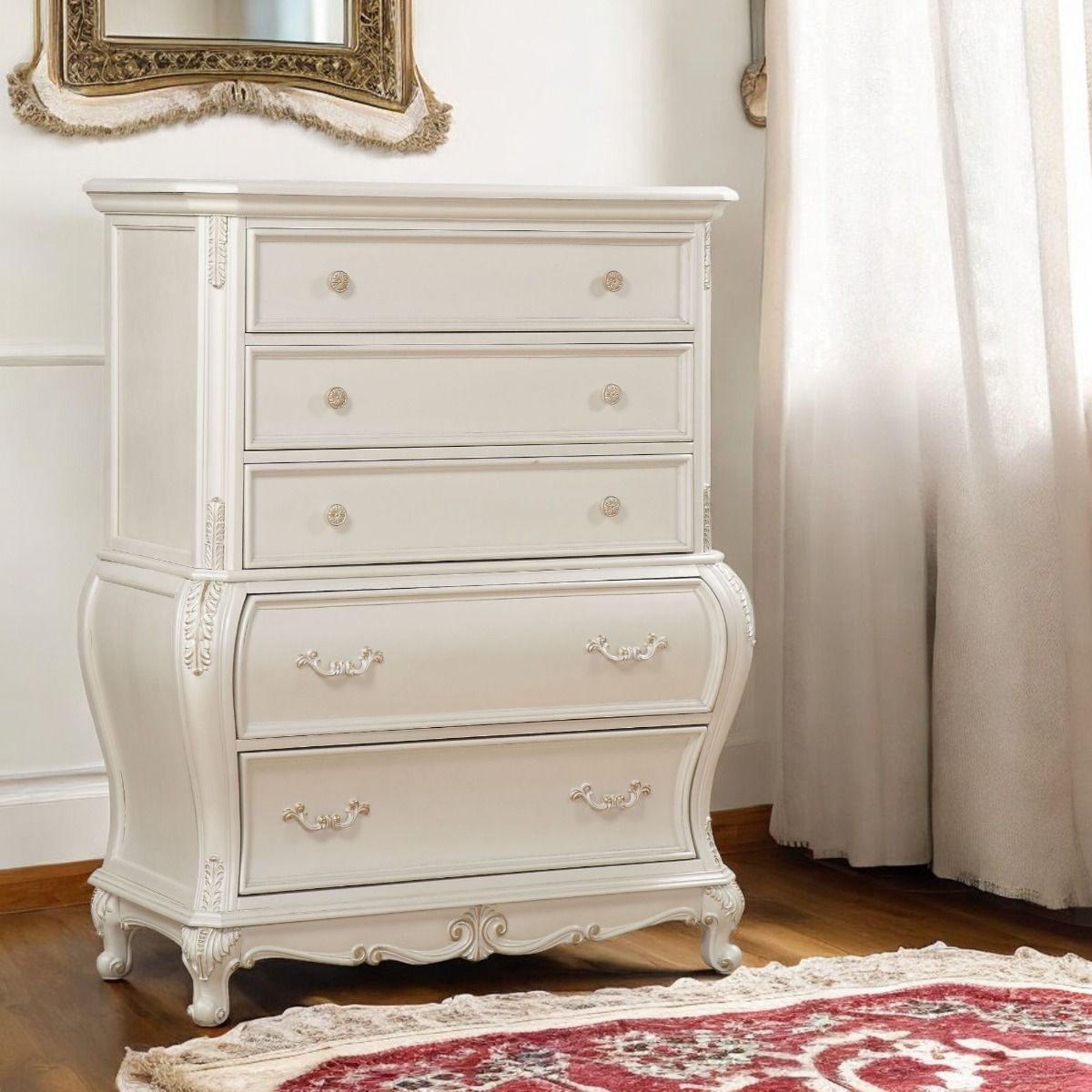 Chantelle - Chest - Pearl White Finish