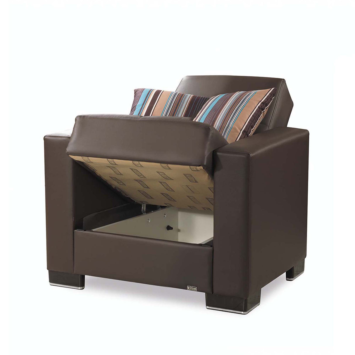 Ottomanson Armada - Upholstered Convertible Armchair With Storage - PU